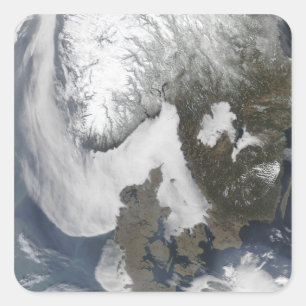 Adesivo Quadrado Nevoeiro no mar na Escandinávia