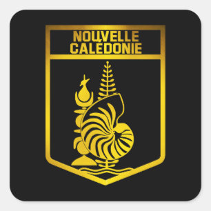 Adesivo Quadrado New Caledonia Emblem