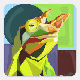 Adesivo Quadrado New Cham On The Block—Jackson’s Chameleon