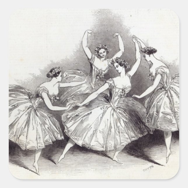 Adesivo Quadrado New Pas de Quatre, por Mdlles (Frente)