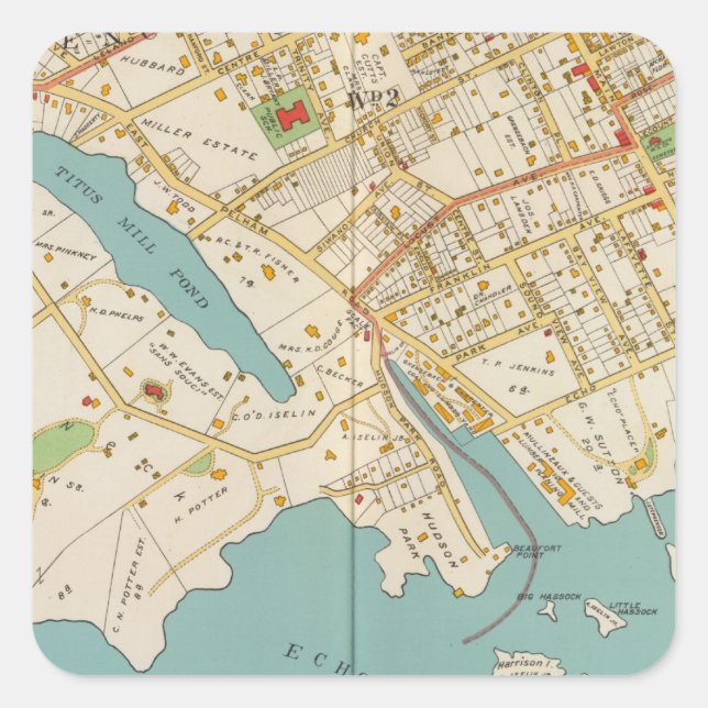 Adesivo Quadrado New Rochelle, NY (Frente)