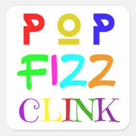 Adesivo Quadrado New Year Stickers