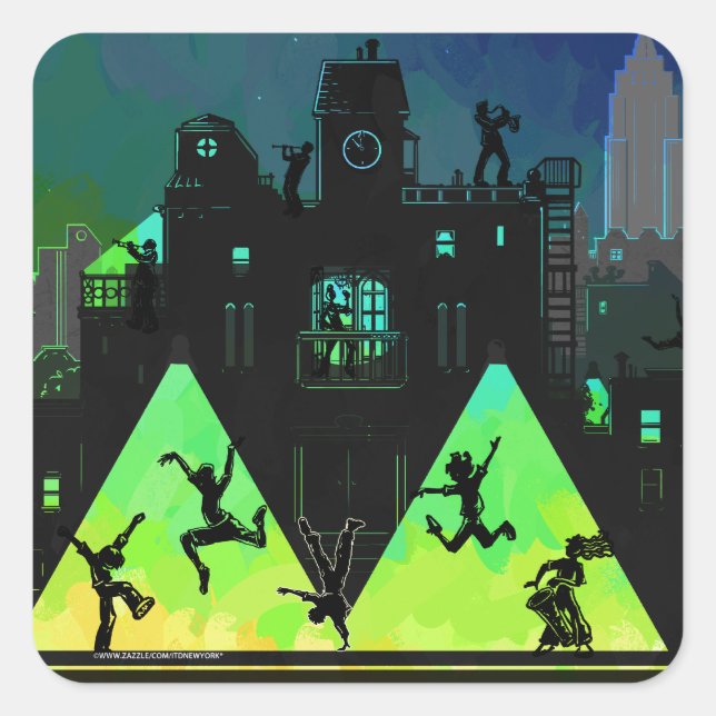 Adesivo Quadrado New York Boogie Nights (Frente)