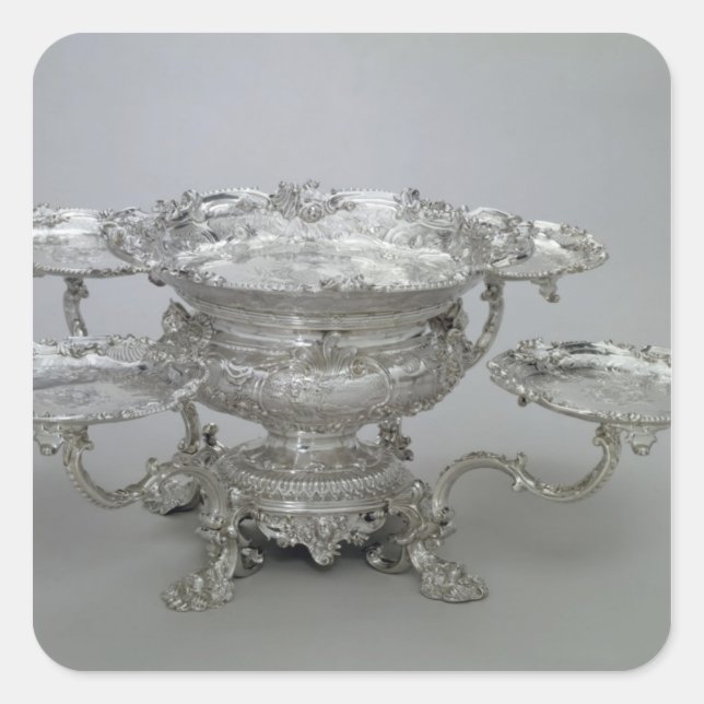 Adesivo Quadrado Newdegate Center de Paul de Lamerie , 1743 (Frente)