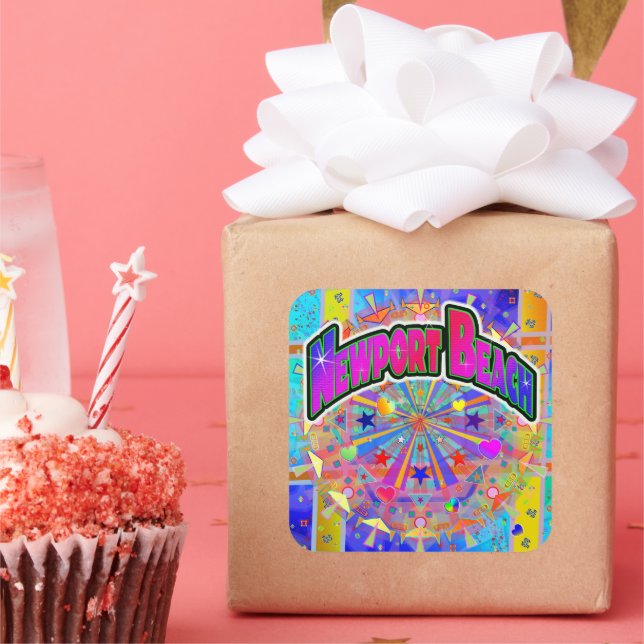 Adesivo Quadrado Newport Beach Cosmic Unity Sticker (Festa)