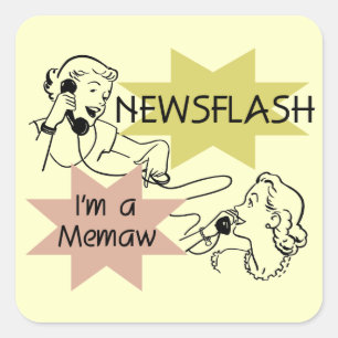 Adesivo Quadrado Newsflash Eu sou uma t-shirts e presentes