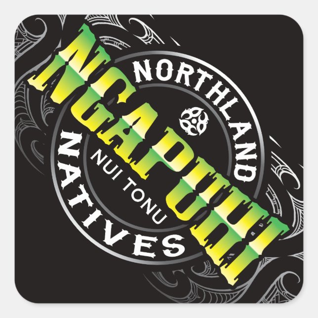 Adesivo Quadrado Ngapuhi Lifer Chrome (Frente)