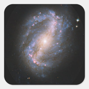 Adesivo Quadrado NGC- 6217 Galáxia Espiral Barred