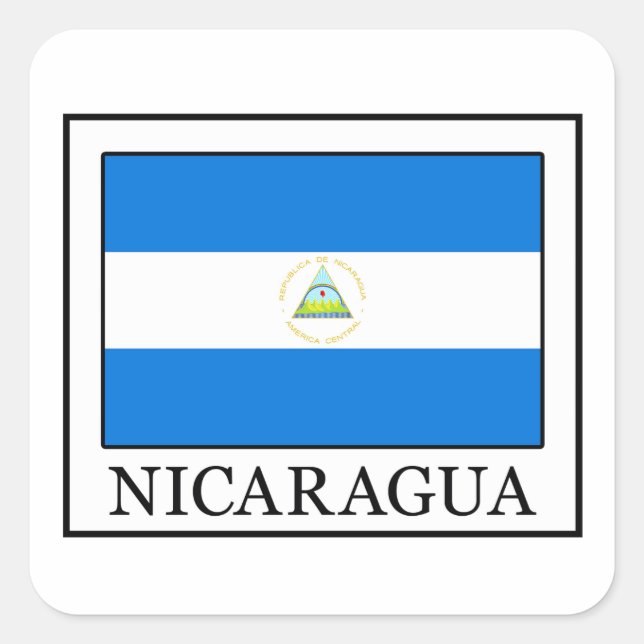 Adesivo Quadrado Nicarágua (Frente)