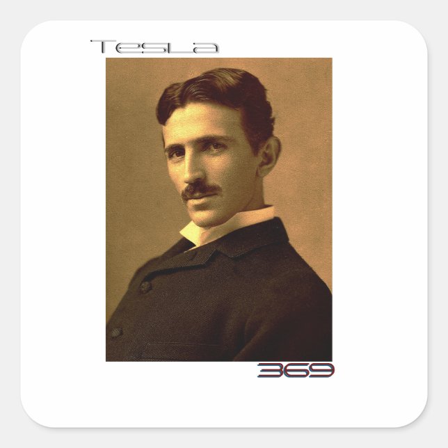 Adesivo Quadrado Nikola Tesla (369) (Frente)