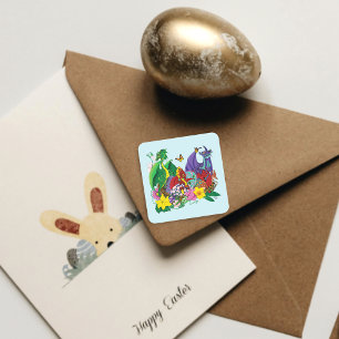 Adesivo Quadrado Ninho do Dragão