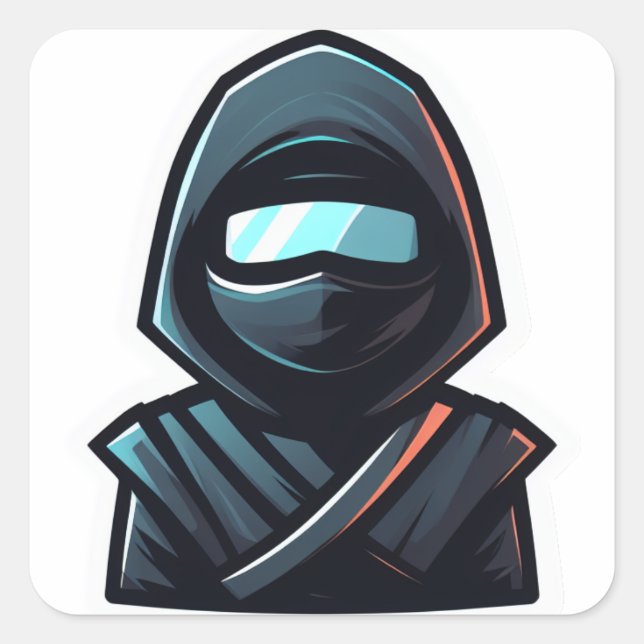 Adesivo Quadrado Ninja Sticker (Frente)