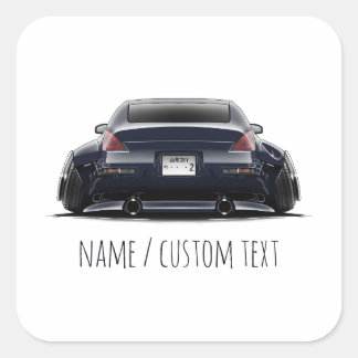 Adesivo Quadrado Nissan 350Z com stance e widebody Arte automotiva