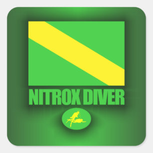 Adesivo Quadrado Nitrox Diver