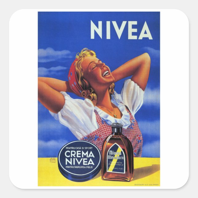 Adesivo Quadrado Nivea - Crema (Frente)
