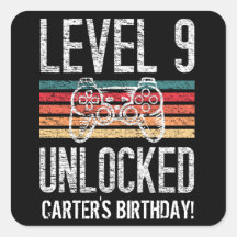 Nível 9 desbloqueado 9º aniversário personalizado