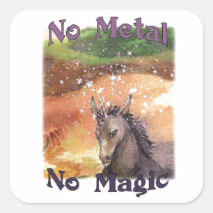 Adesivo Quadrado Nix No Metal No Magic Stickers
