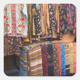 Adesivo Quadrado NM, Novo México, Papais noeis Fe, vestuário Navajo