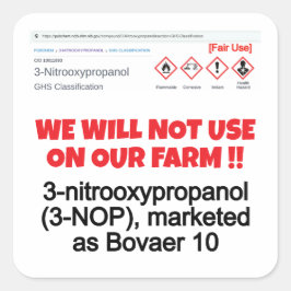 Adesivo Quadrado NO 3-NOP por RoseWrite Sticker