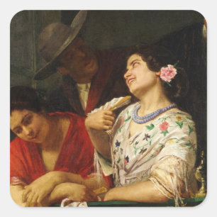 Adesivo Quadrado No Balcony, 1873, por Mary Cassatt