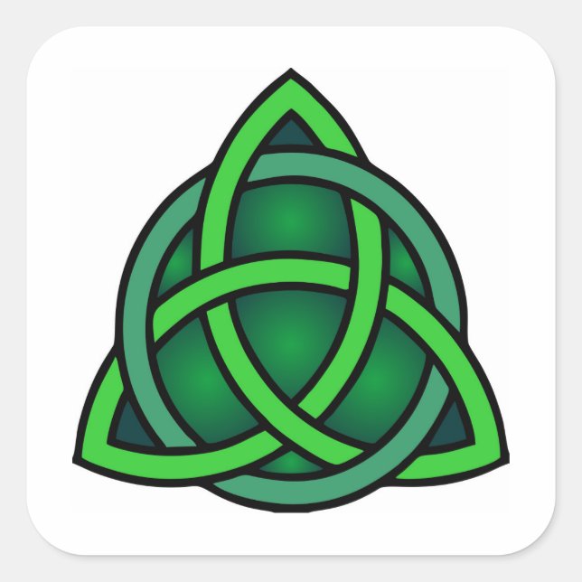 Adesivo Quadrado nó celta irlanda símbolo antigo pagão grão irlandê (Frente)