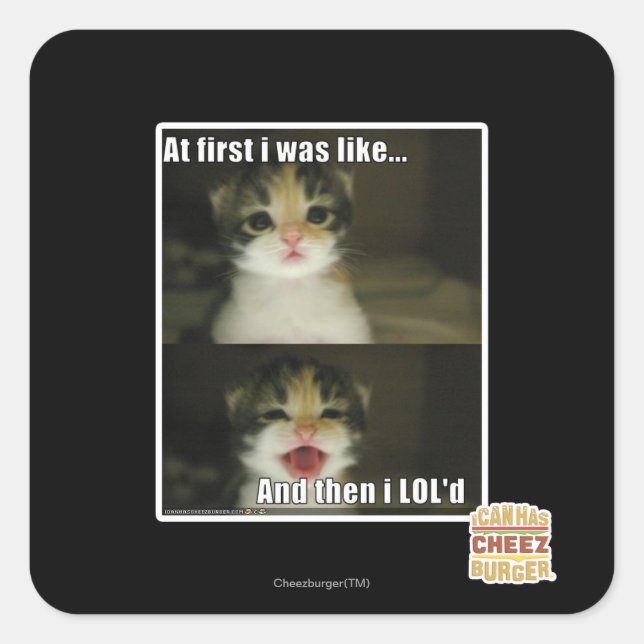 Adesivo Quadrado No começo eu estava como (Frente)