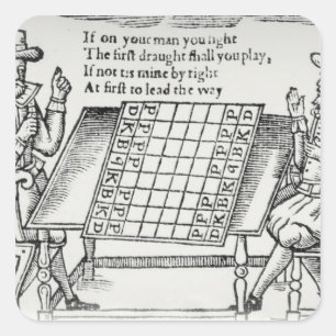 Adesivo Quadrado No Conselho de xadrez