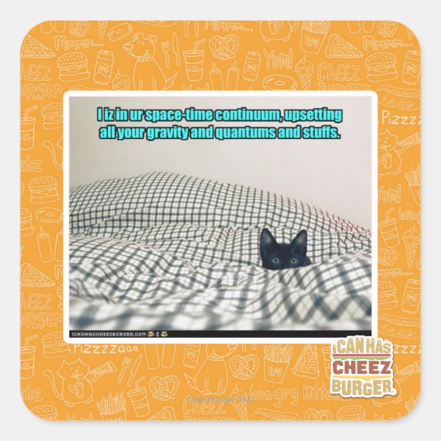 Adesivo Quadrado No Continuum de Tempo de Espaço (Frente)