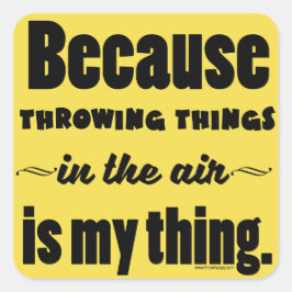 Adesivo Quadrado No Disco de Atirada de Ar, Javelin Hammer Gift