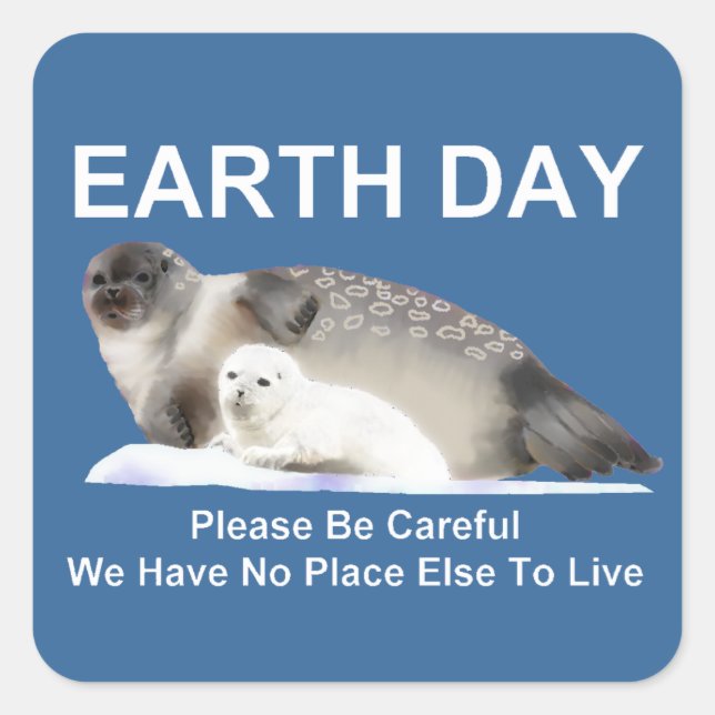 Adesivo Quadrado No gelo fino (Frente)