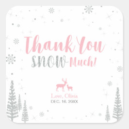 Adesivo Quadrado No interior do inverno, muito obrigado.