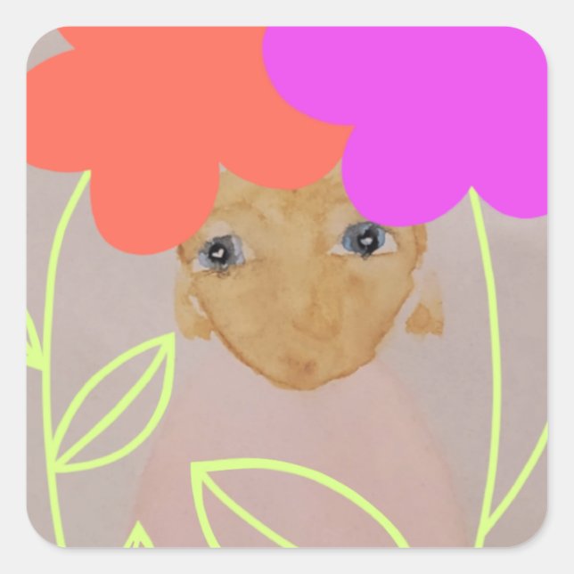 Adesivo Quadrado No jardim (Frente)