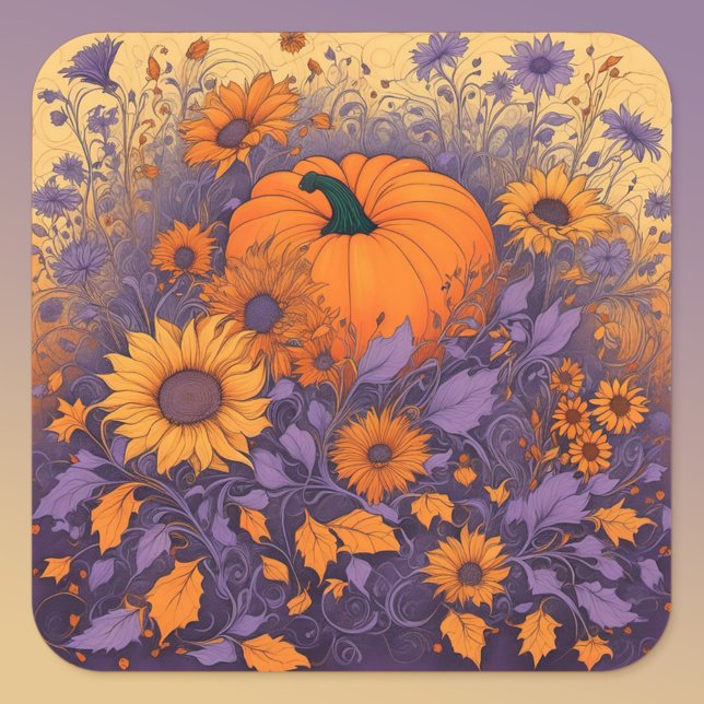 Adesivo Quadrado No Jardim das Halloween (Criador carregado)