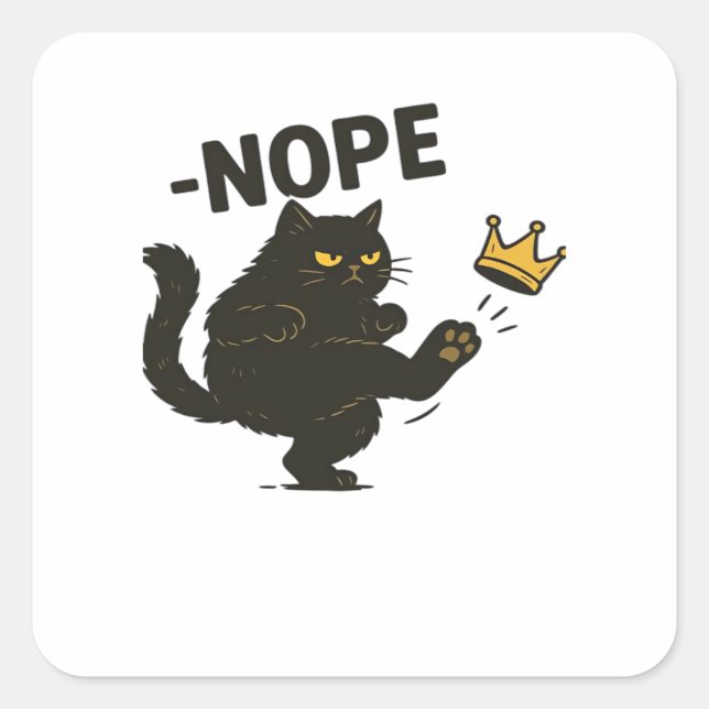 Adesivo Quadrado No Kings In America Essential Cool Unique (Frente)