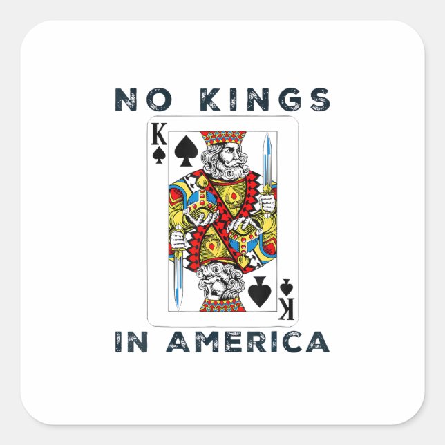 Adesivo Quadrado No Kings In America We The People Creative Style (Frente)
