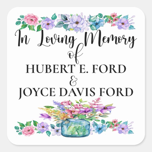 Adesivo Quadrado No Memory Sticker (Frente)