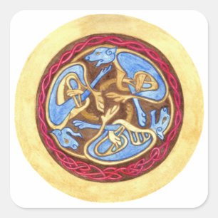 Adesivo Quadrado Nó sem fim com animais