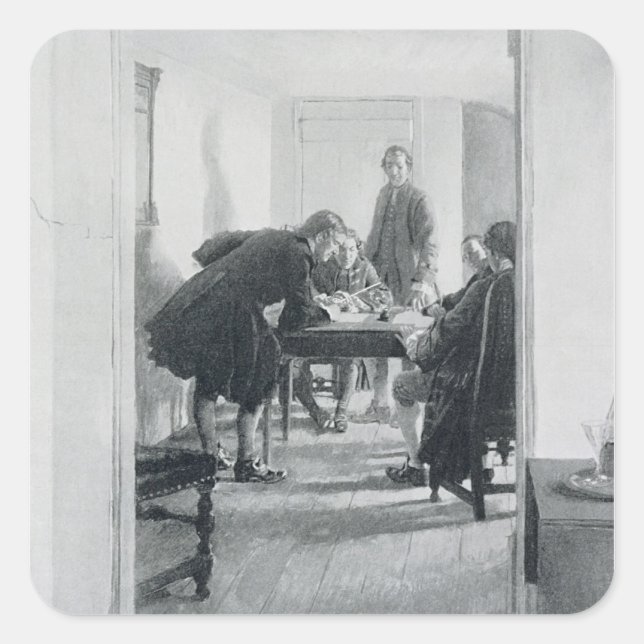 Adesivo Quadrado No Velho Raleigh Tavern (Frente)