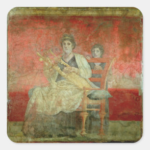 Adesivo Quadrado Noblewoman que joga um Cithera