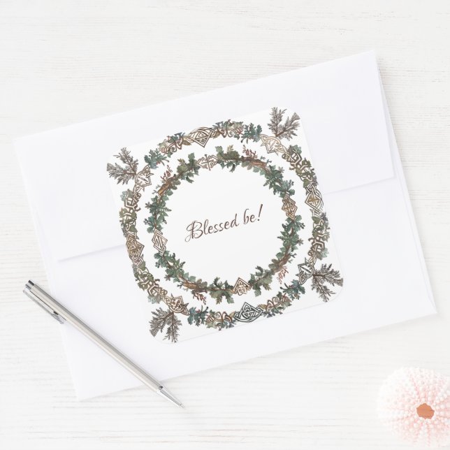Adesivo Quadrado Nodic Wreath (Envelope)