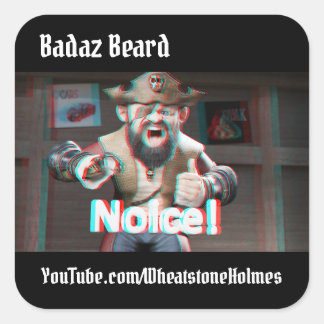 Adesivo Quadrado Noice! Badaz Beard 3D