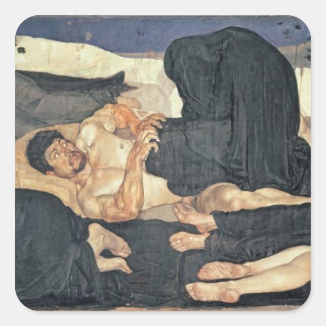 Adesivo Quadrado Noite, 1890 (óleo na canvas) (Frente)