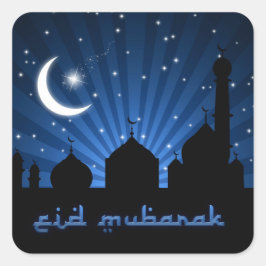 Adesivo Quadrado Noite Azul da Mesquita Eid