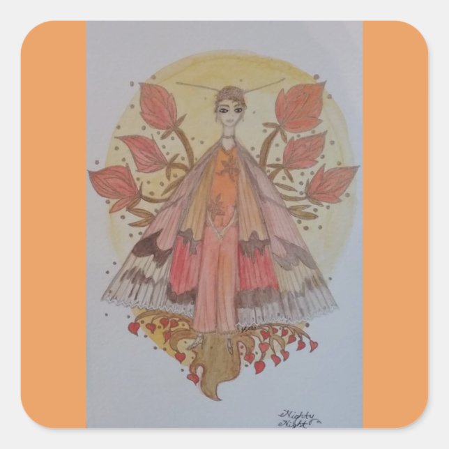 Adesivo Quadrado Noite, Cheri Stickers (Frente)