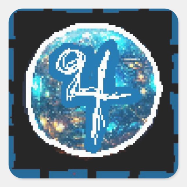 Adesivo Quadrado Noite de Júpiter (Frente)