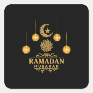 Adesivo Quadrado Noites Elegantes do Ramadão - Eid Mubarak 2026 Fer