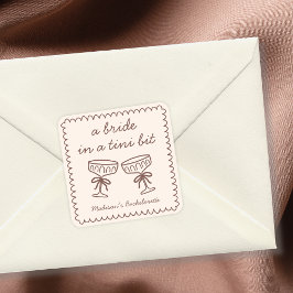 Adesivo Quadrado Noiva Em Uma Bela Espresso Martini