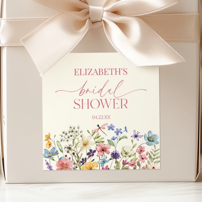 Adesivo Quadrado Noiva Flor Silvestre Floral Chá de Panela (Criador carregado)