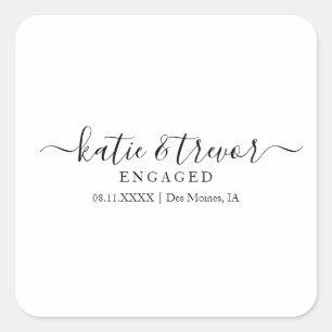 Adesivo Quadrado Noivado