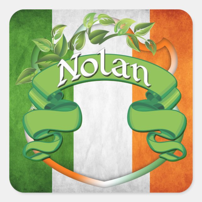 Adesivo Quadrado Nolan Irish Shield (Frente)